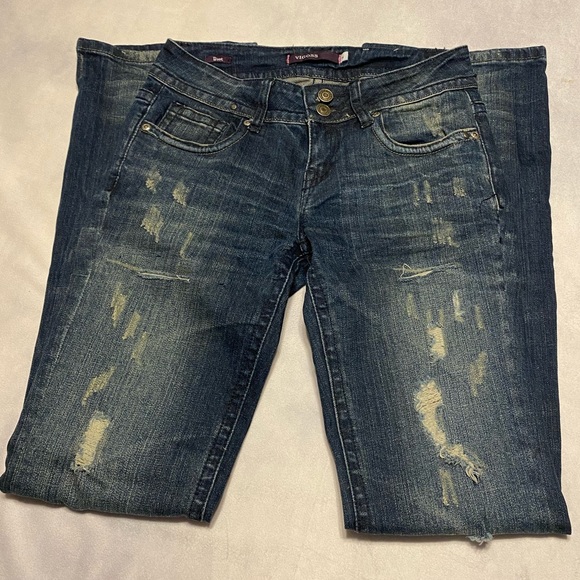 Vigoss Denim - Vigoss denim jeans women’s juniors size 5 bootcut distressed
